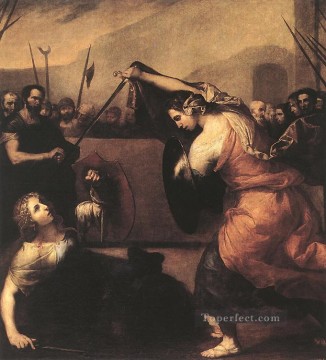 Jusepe de Ribera Painting - The Duel of Isabella de Carazzi and Diambra de Pottinella Tenebrism Jusepe de Ribera